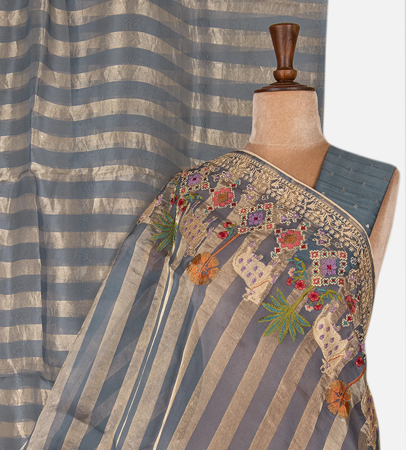 powder-blue-organza-saree-d12143695-a