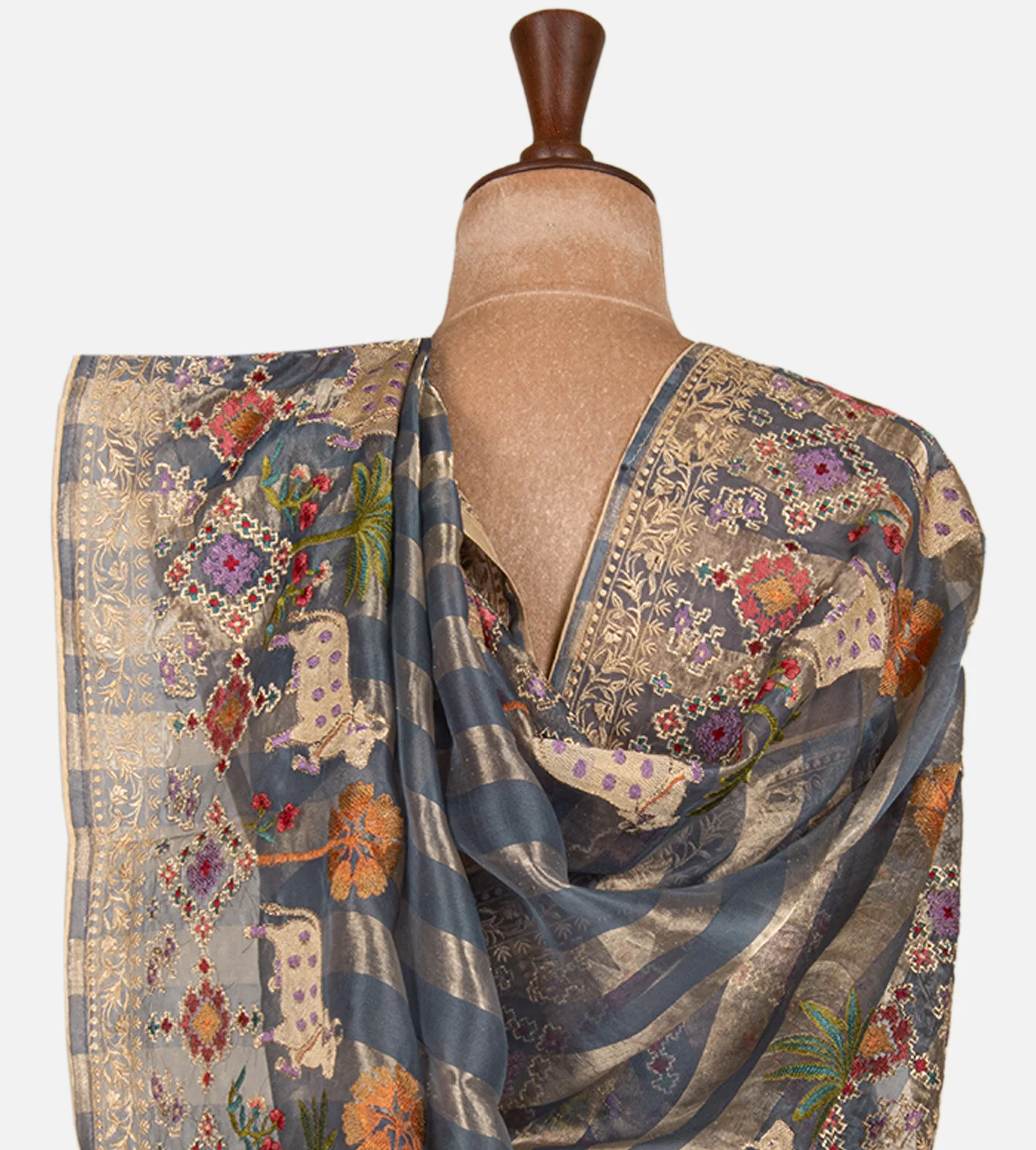 powder-blue-organza-saree-d12143695-c