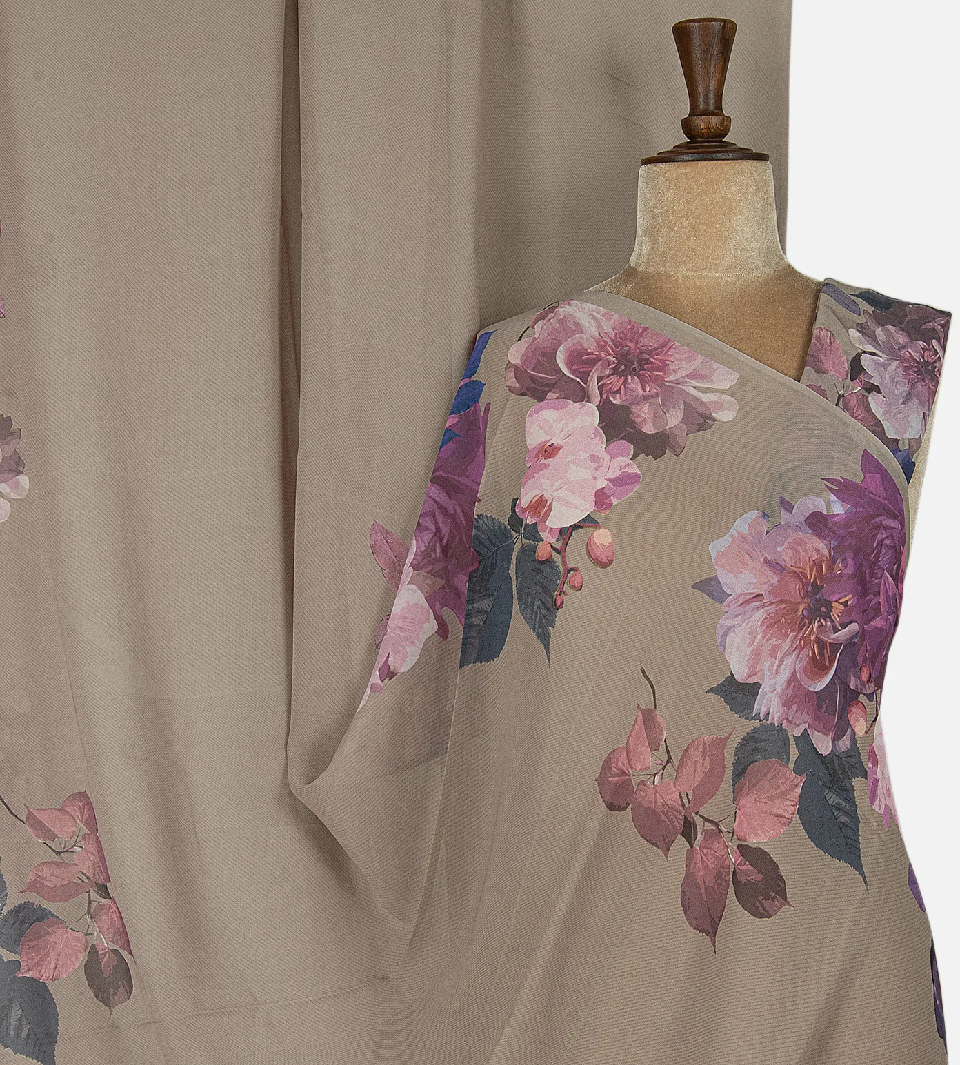 light-brown-georgette-saree-d11139534-a