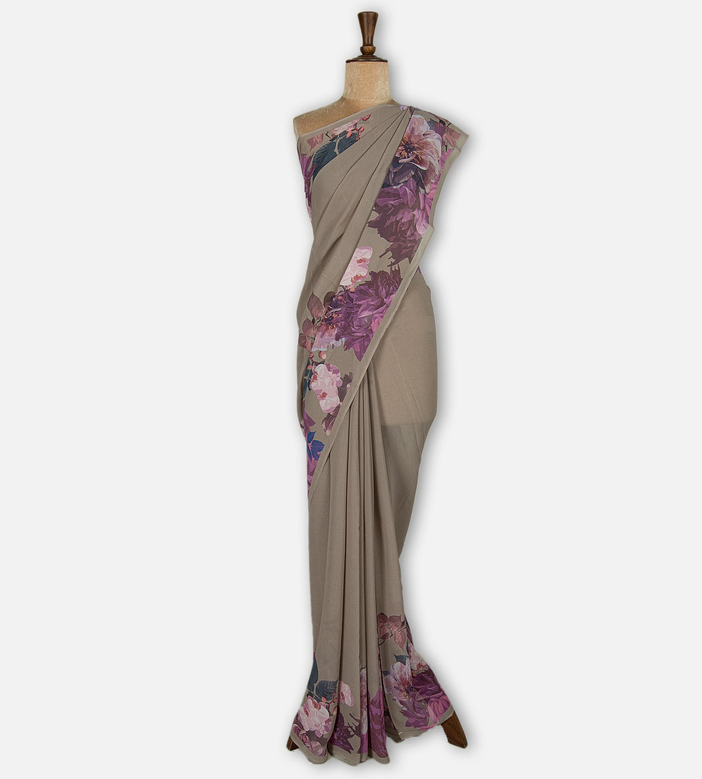light-brown-georgette-saree-d11139534-b