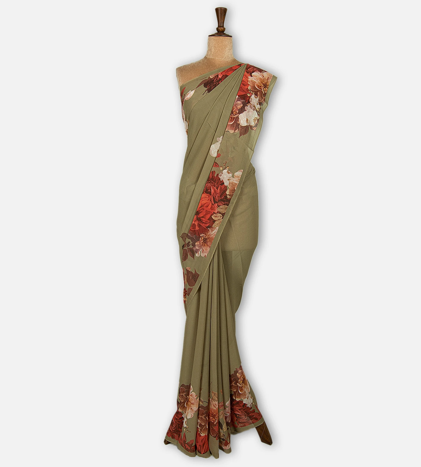 olive-green-georgette-saree-d11139524-b
