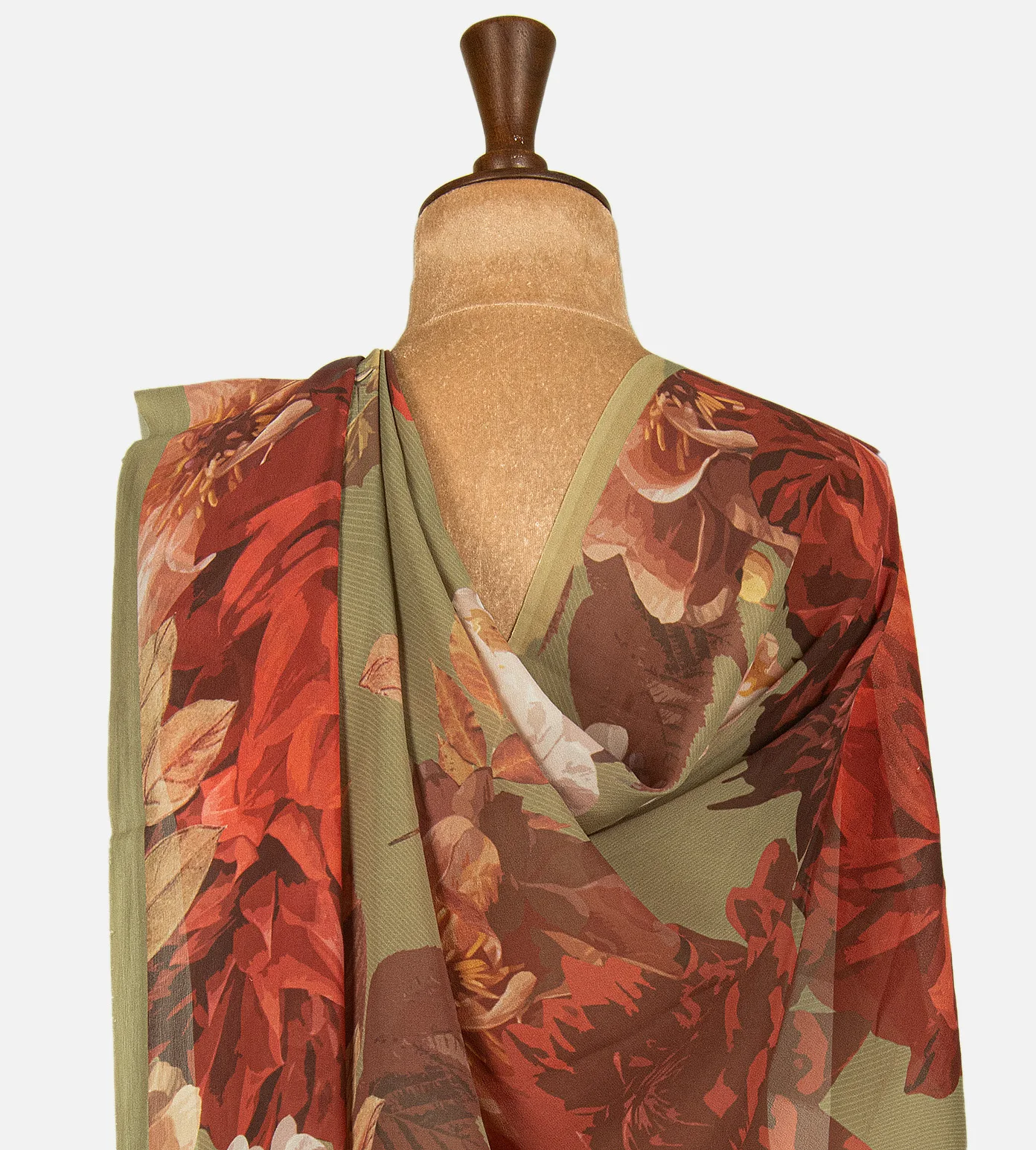 olive-green-georgette-saree-d11139524-c