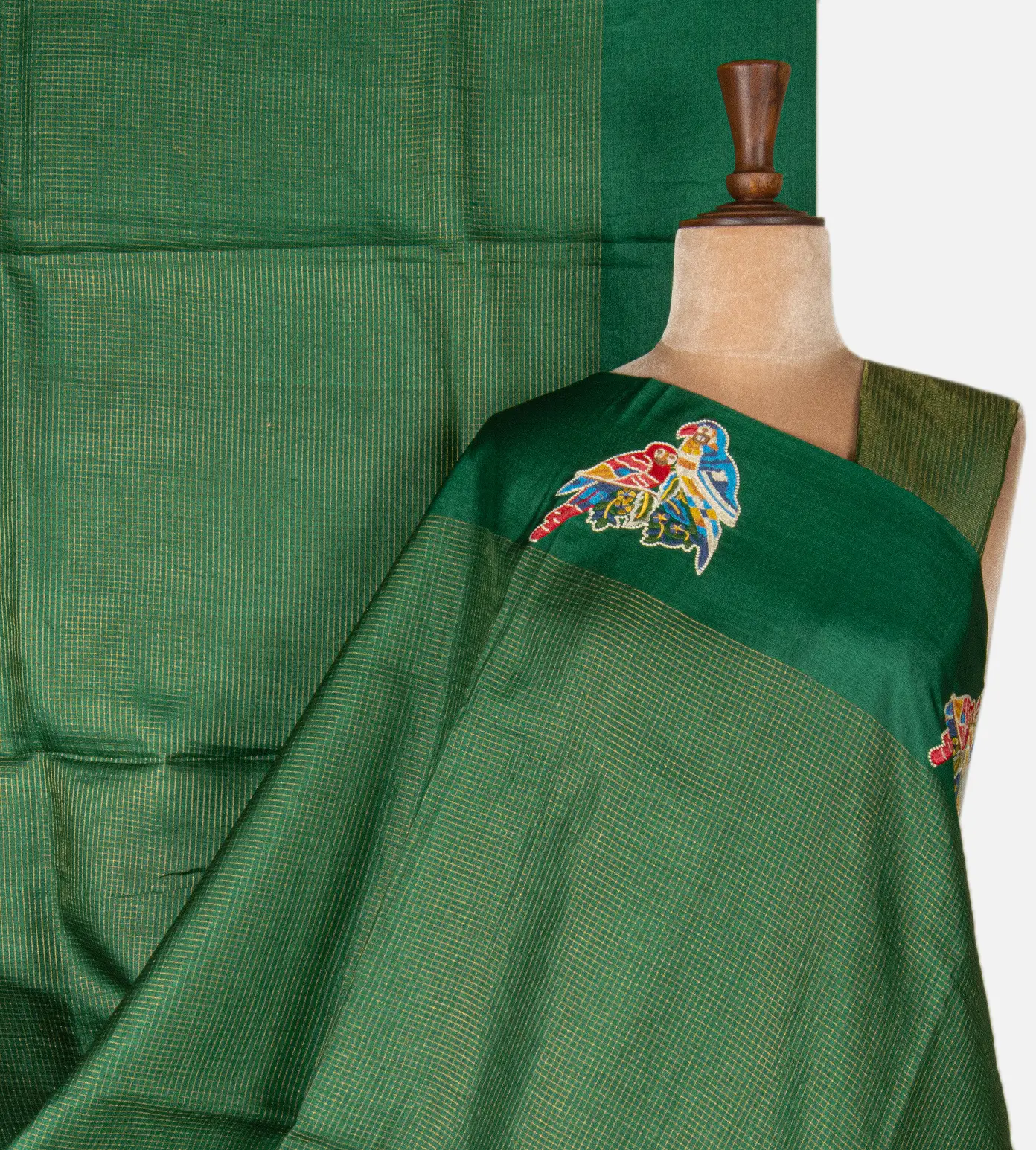 green-tussar-saree-e01145931-a