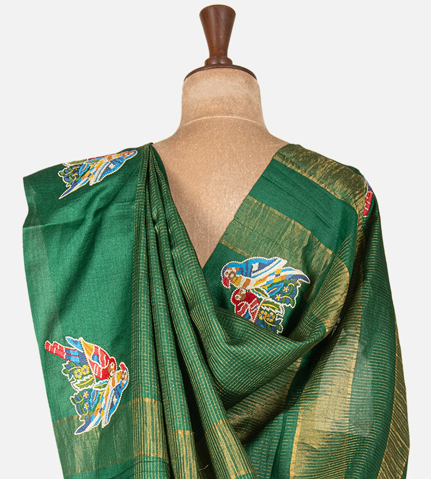 green-tussar-saree-e01145931-c
