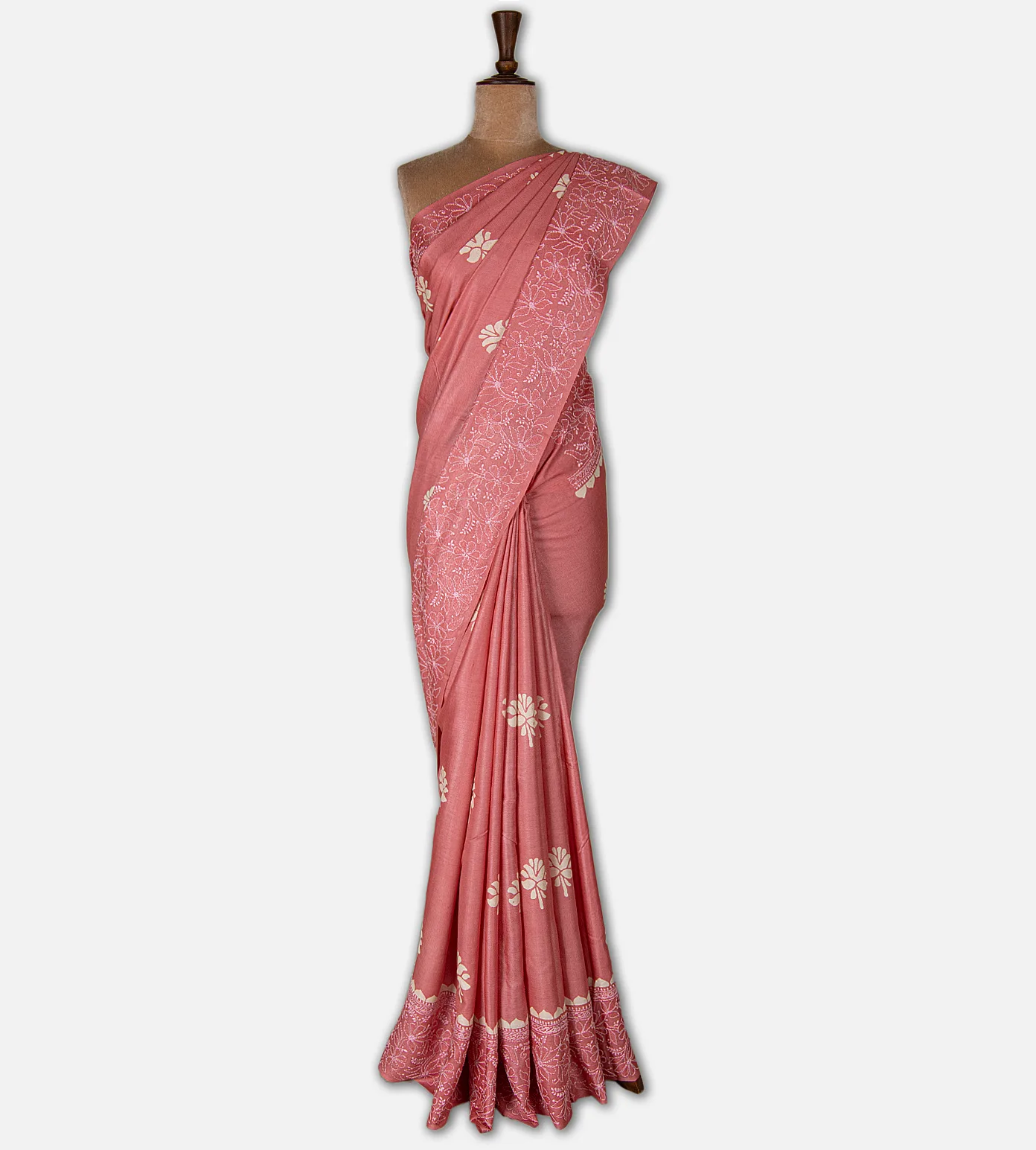 salmon-pink-tussar-saree-d09129237-b