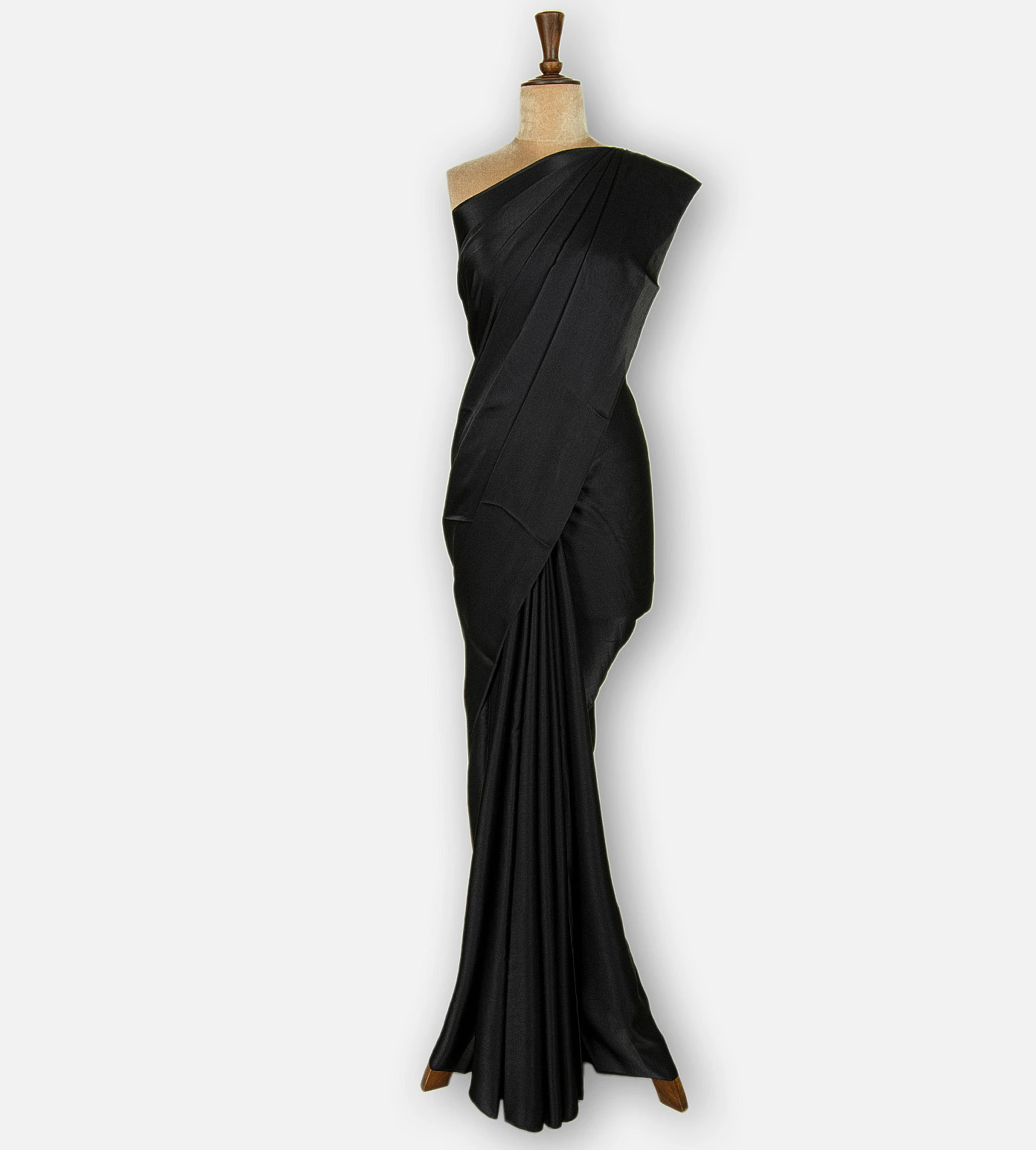 black-satin-crepe-saree-d12140101-b