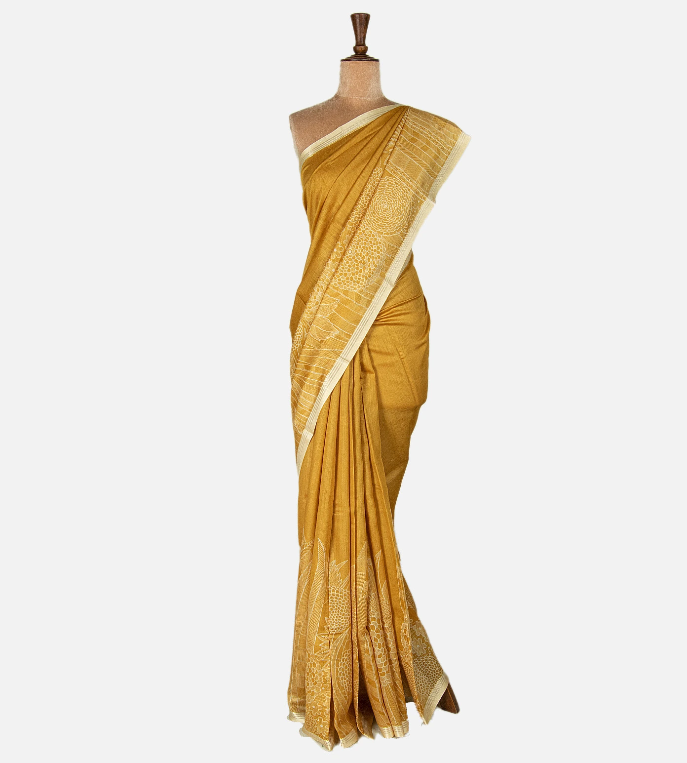 yellow-tussar-printed-saree-d11135314-b