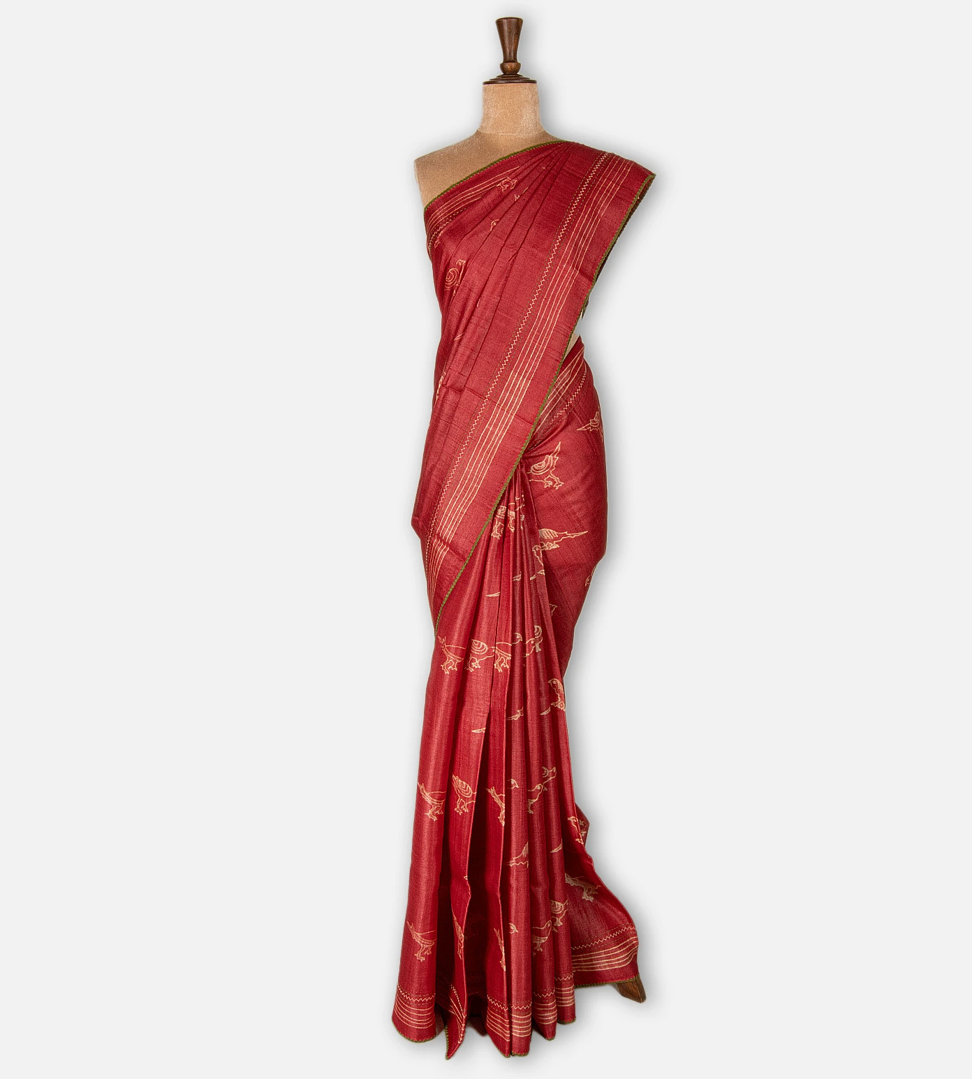 red-shibori-tussar-saree-d09124518-b