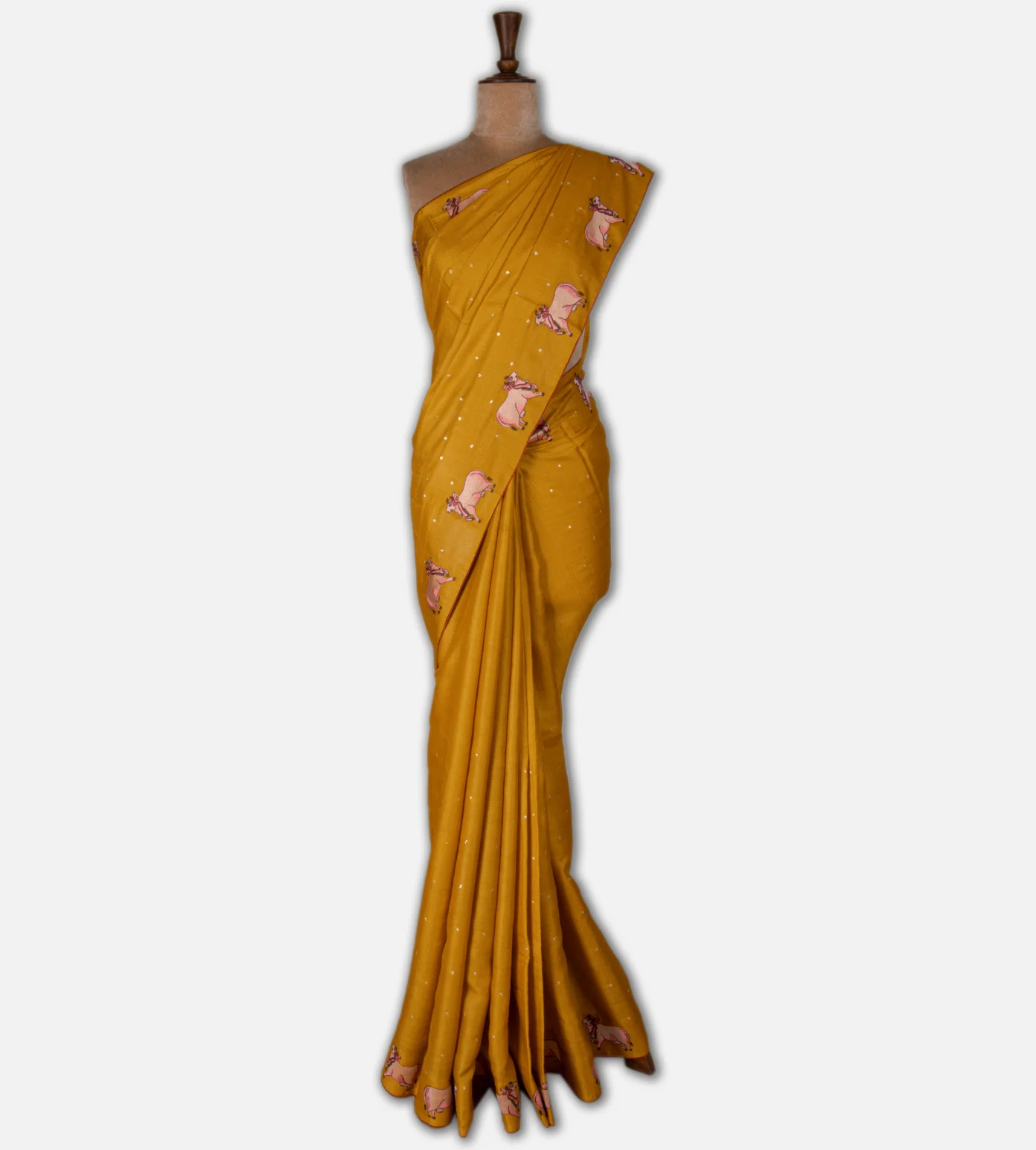 yellow-tussar-saree-d08118953-b