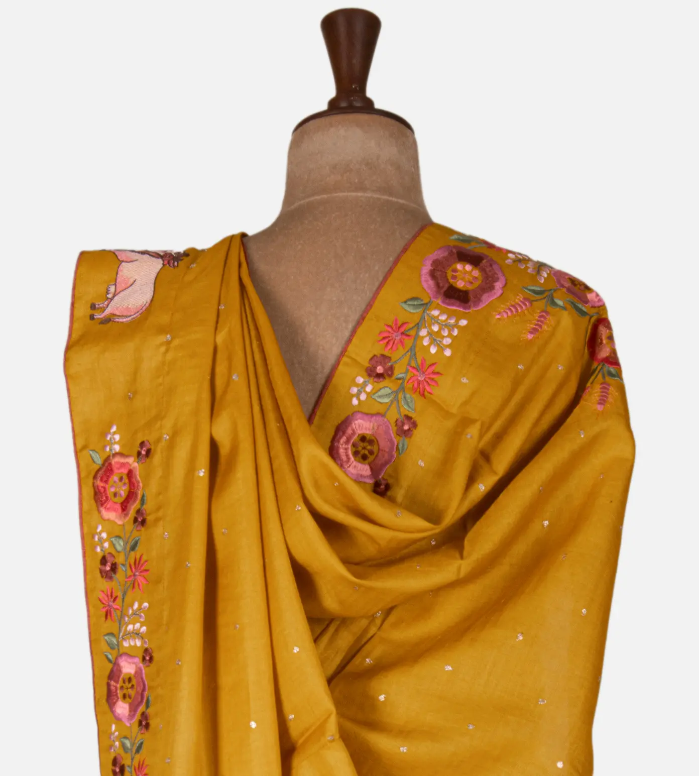 yellow-tussar-saree-d08118953-c