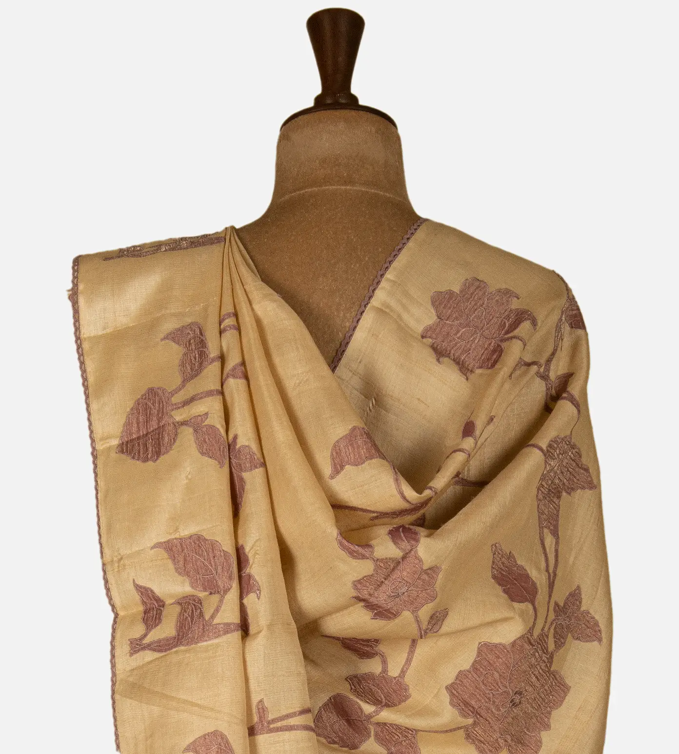 beigetussar-saree-d09120763-c