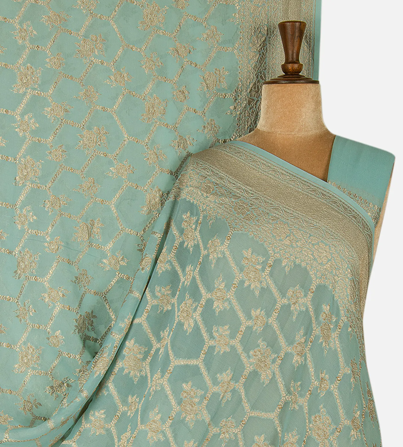 pastel-blue-banarasi-georgette-saree-d11139994-a