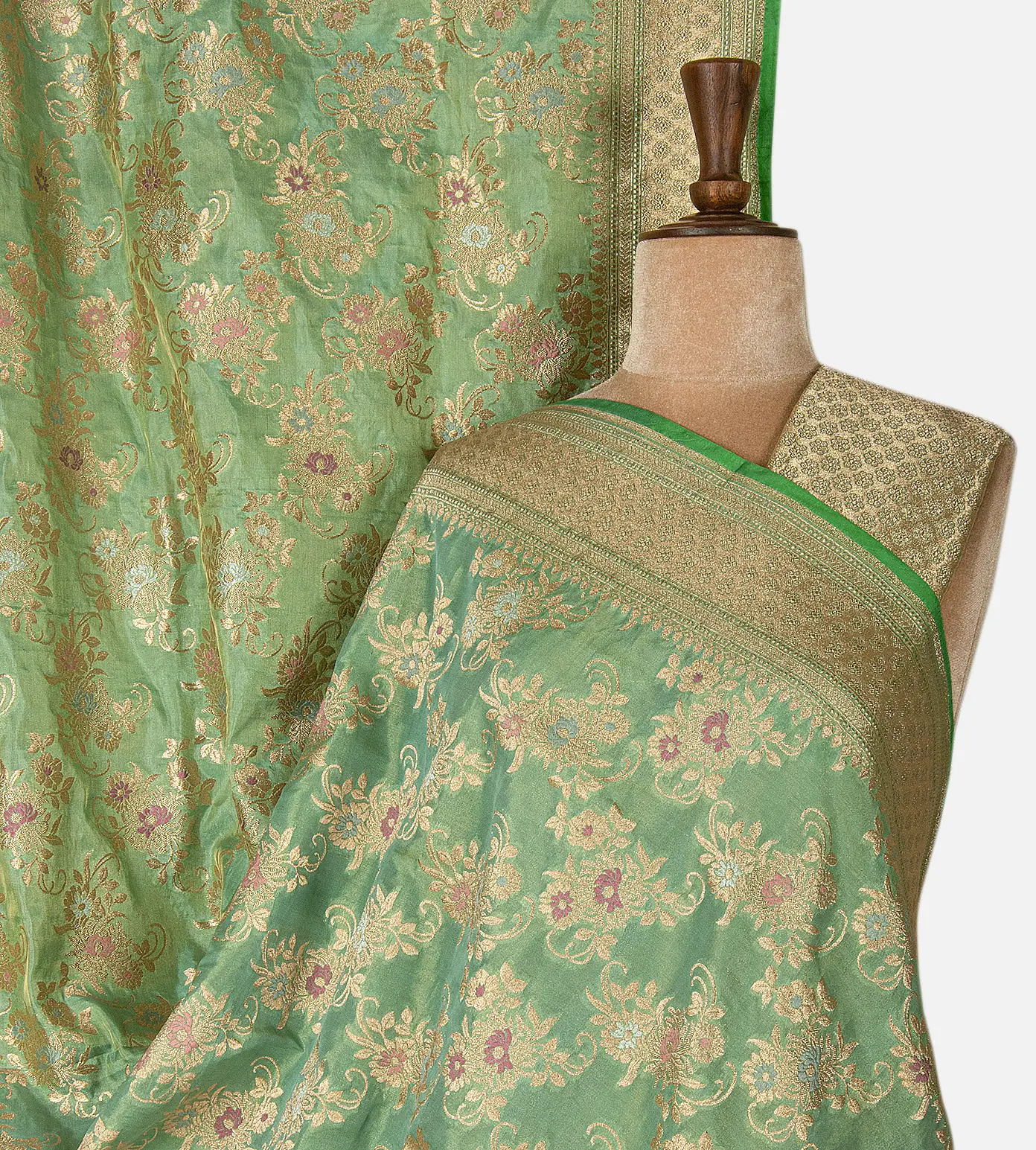 pistachio-green-banarasi-silk-saree-d12143477-a