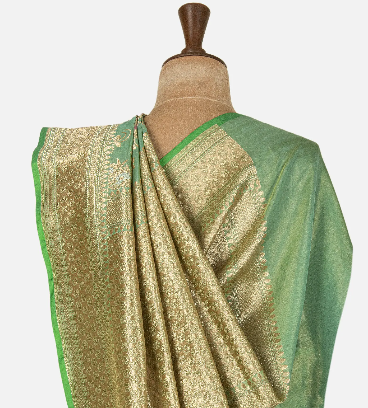 pistachio-green-banarasi-silk-saree-d12143477-c