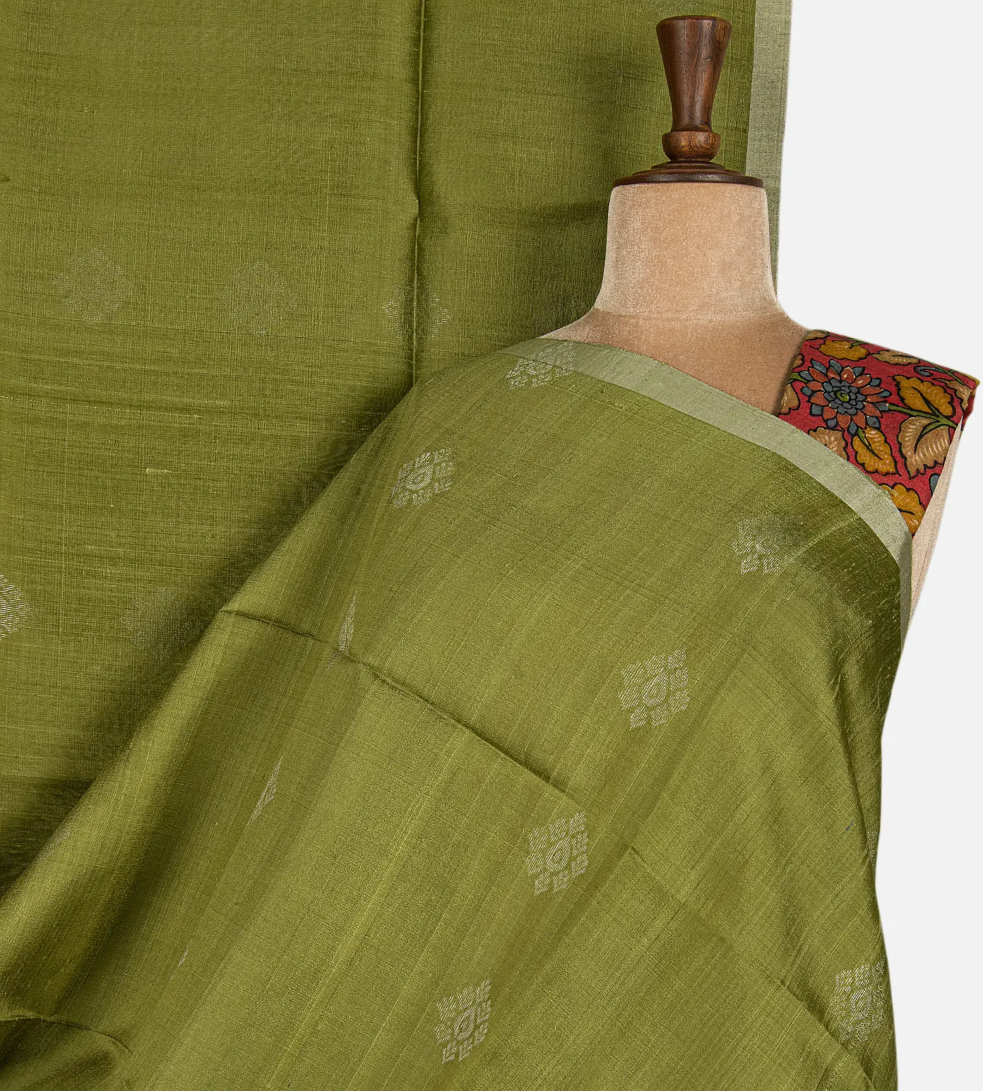 olive-green-raw-silk-saree-d09128676-a