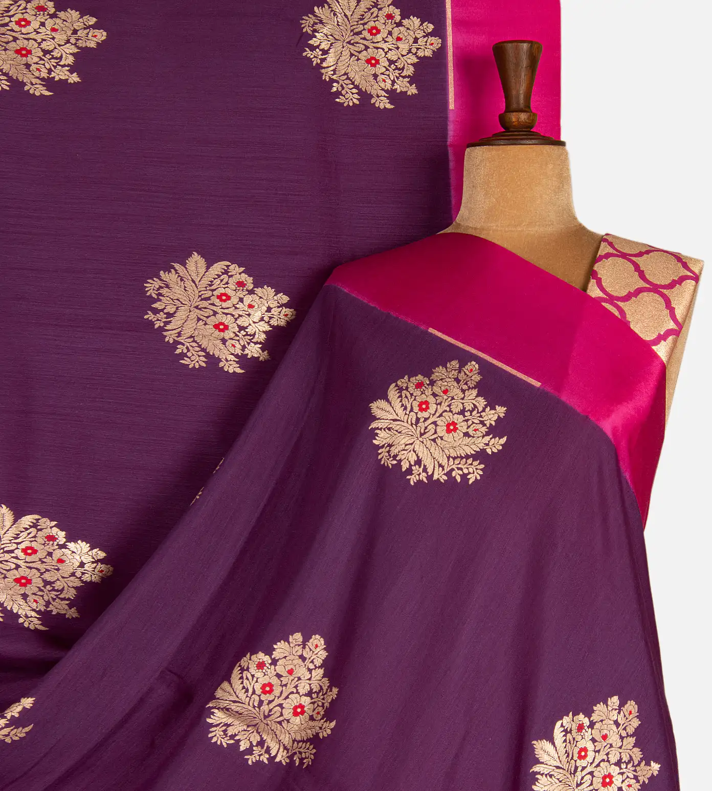 purple-tussar-georgette-saree-d12140289-a