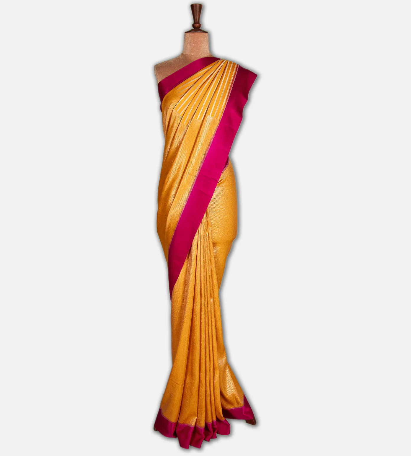 yellow-tussar-georgette-saree-d12140278-b