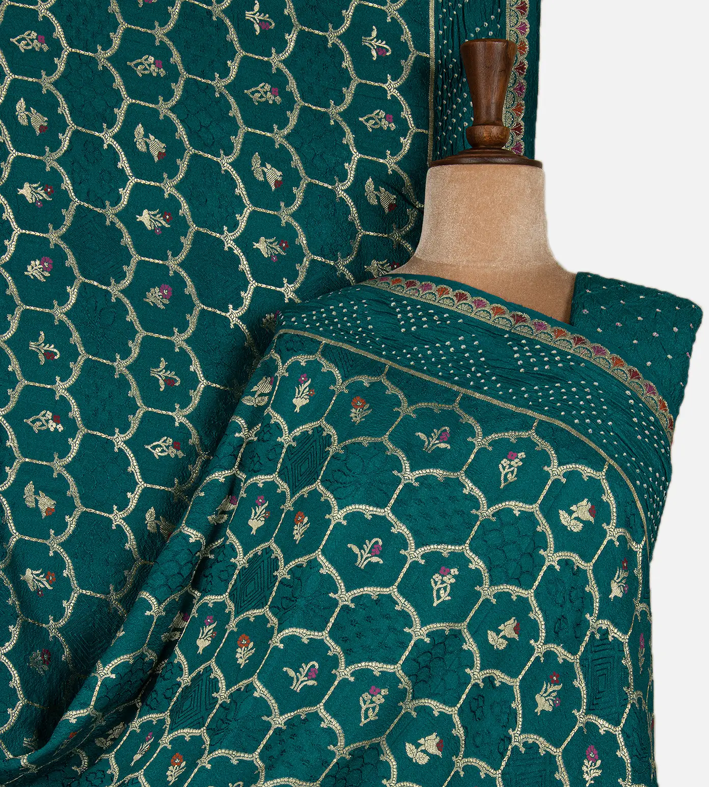 blue-bandhani-tussar-georgette-saree-d04102976-a