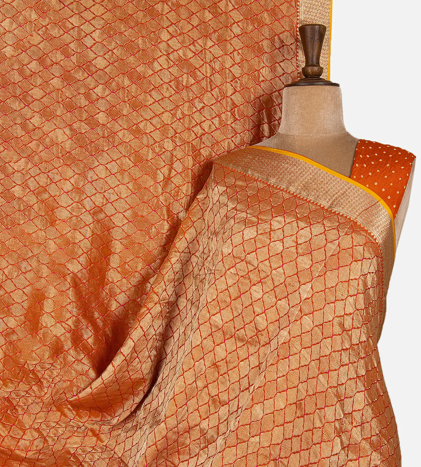 orange-banarasi-crepe-saree-d11139661-a