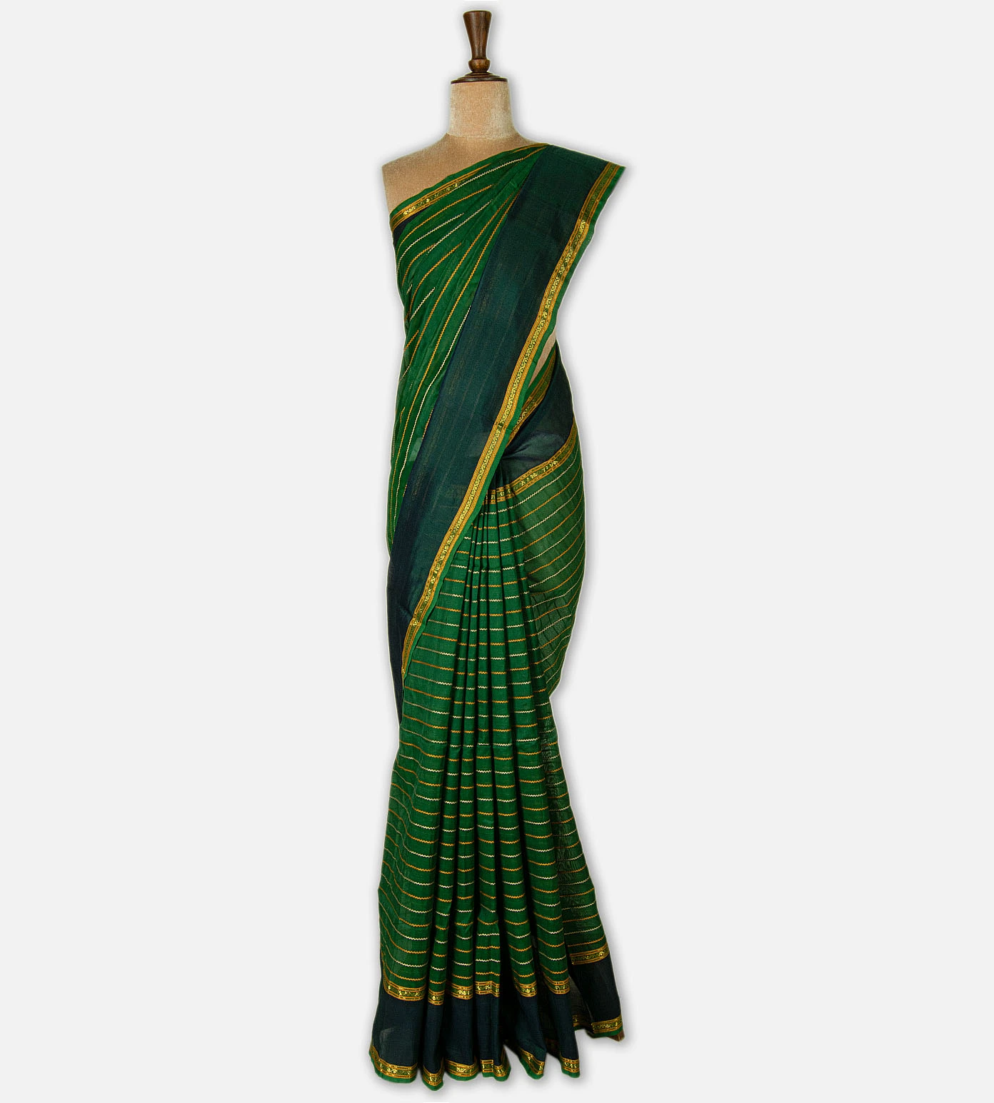 green-cotton-silk-saree-d12140574-b