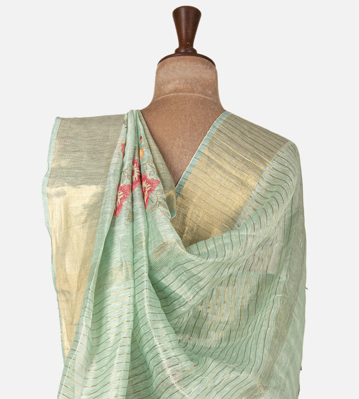 pastel-green-linen-saree-d05105515-c