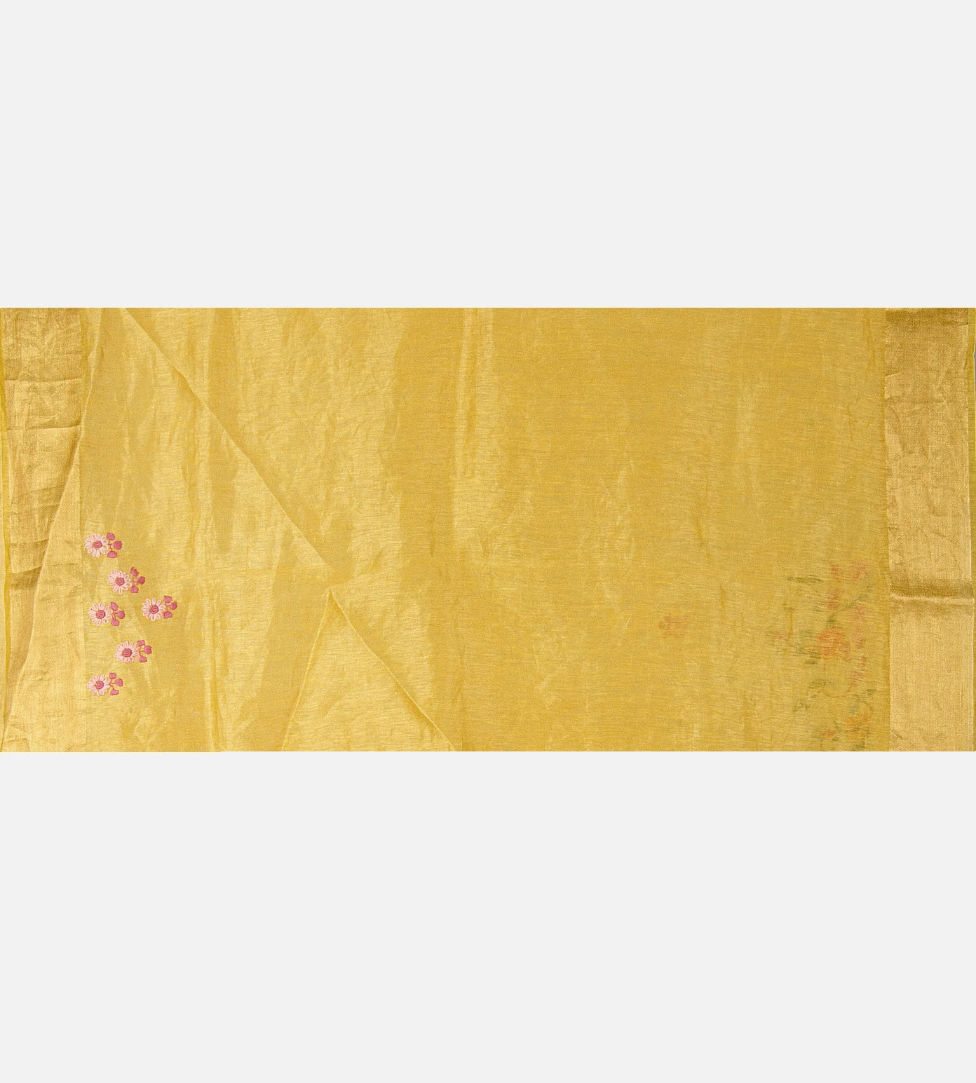 yellow-embroidery-linen-saree-d12142242-d