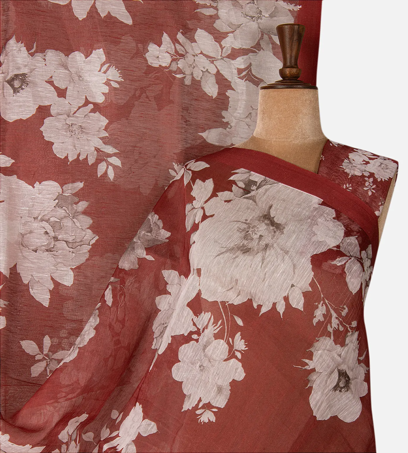 maroon-linen-saree-d06110687-a