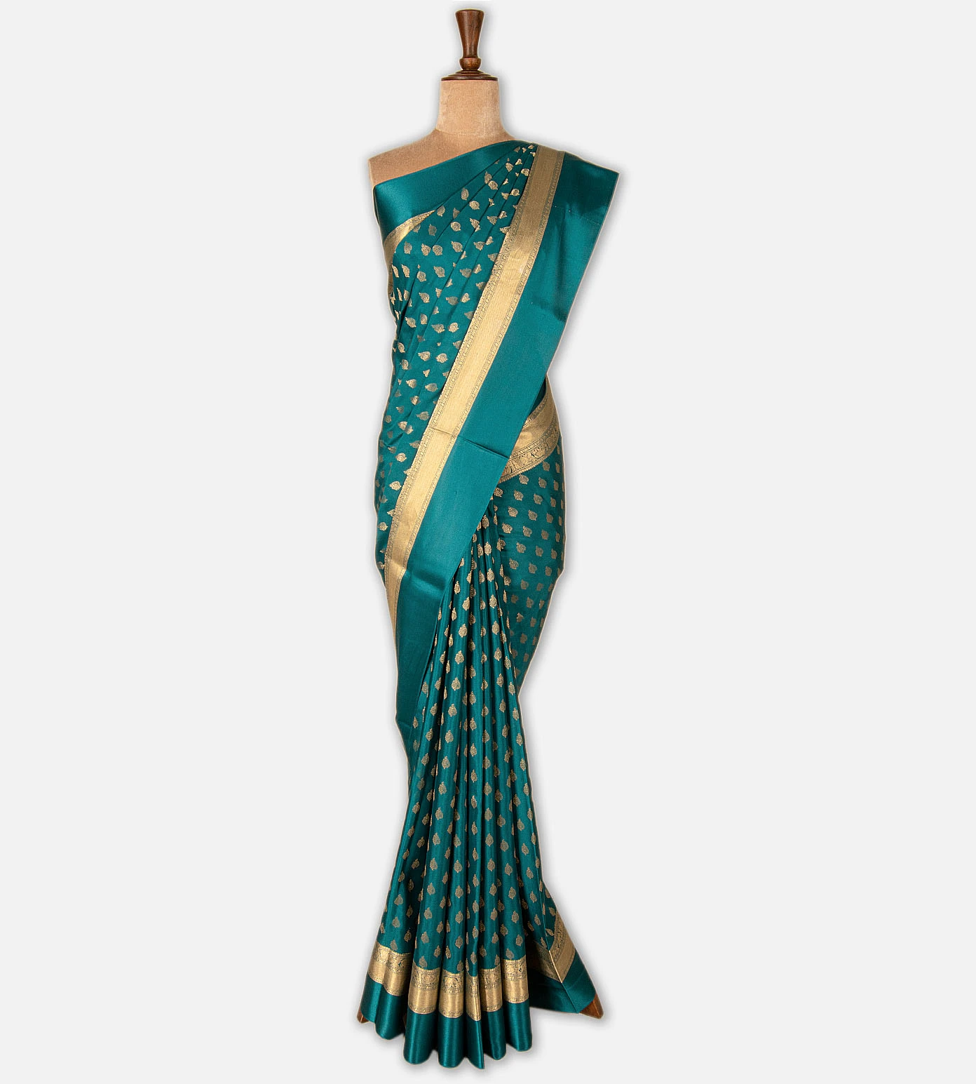 deep-teal-mysore-crepe-saree-d11138486-b