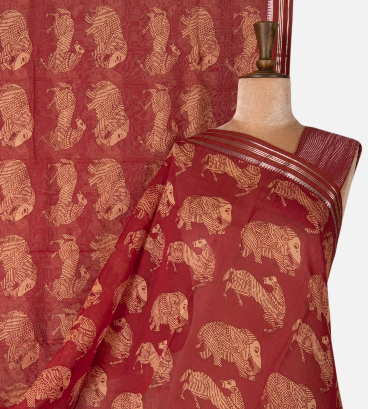 red-chanderi-cotton-saree-c0964807-a