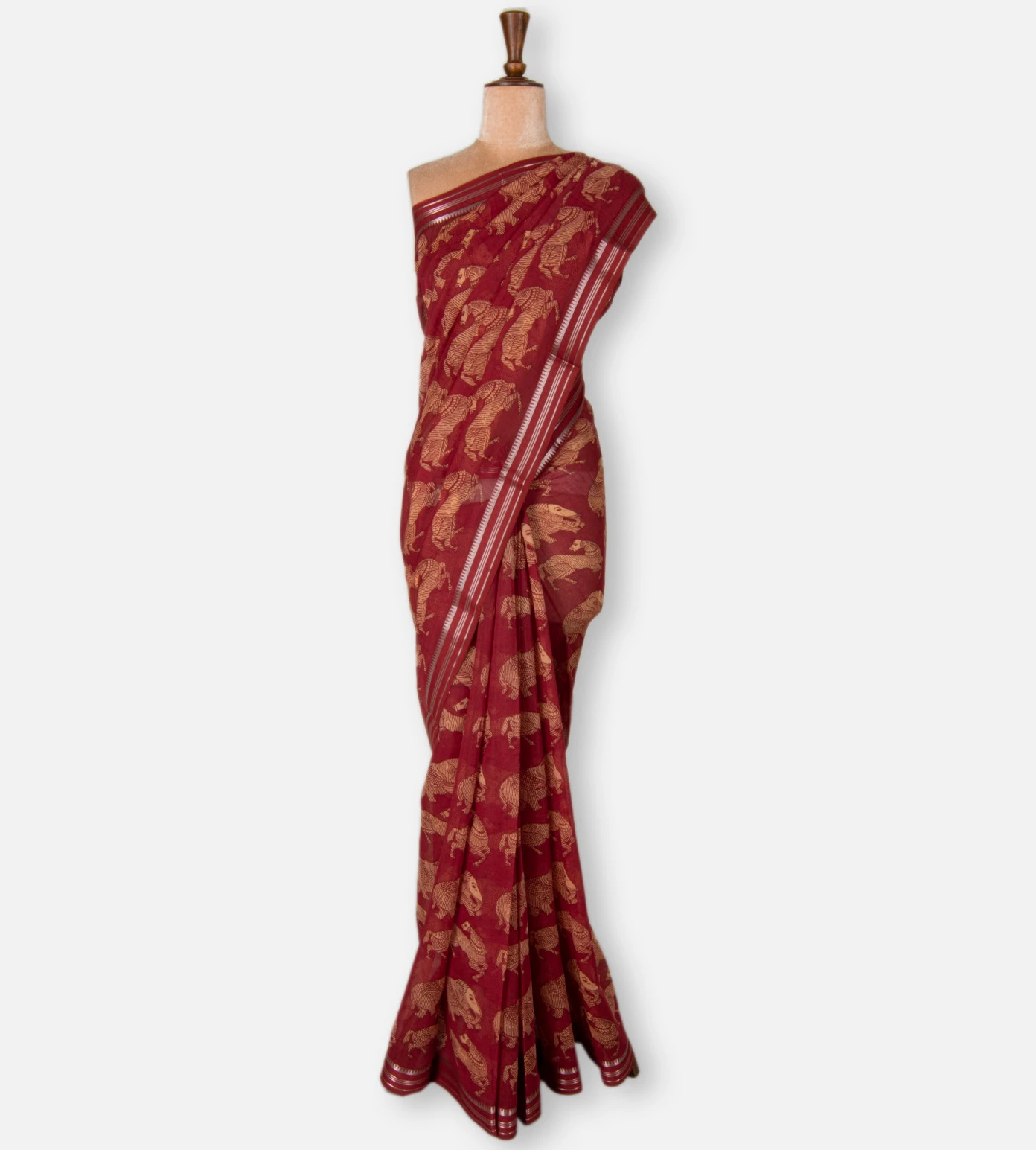 red-chanderi-cotton-saree-c0964807-b