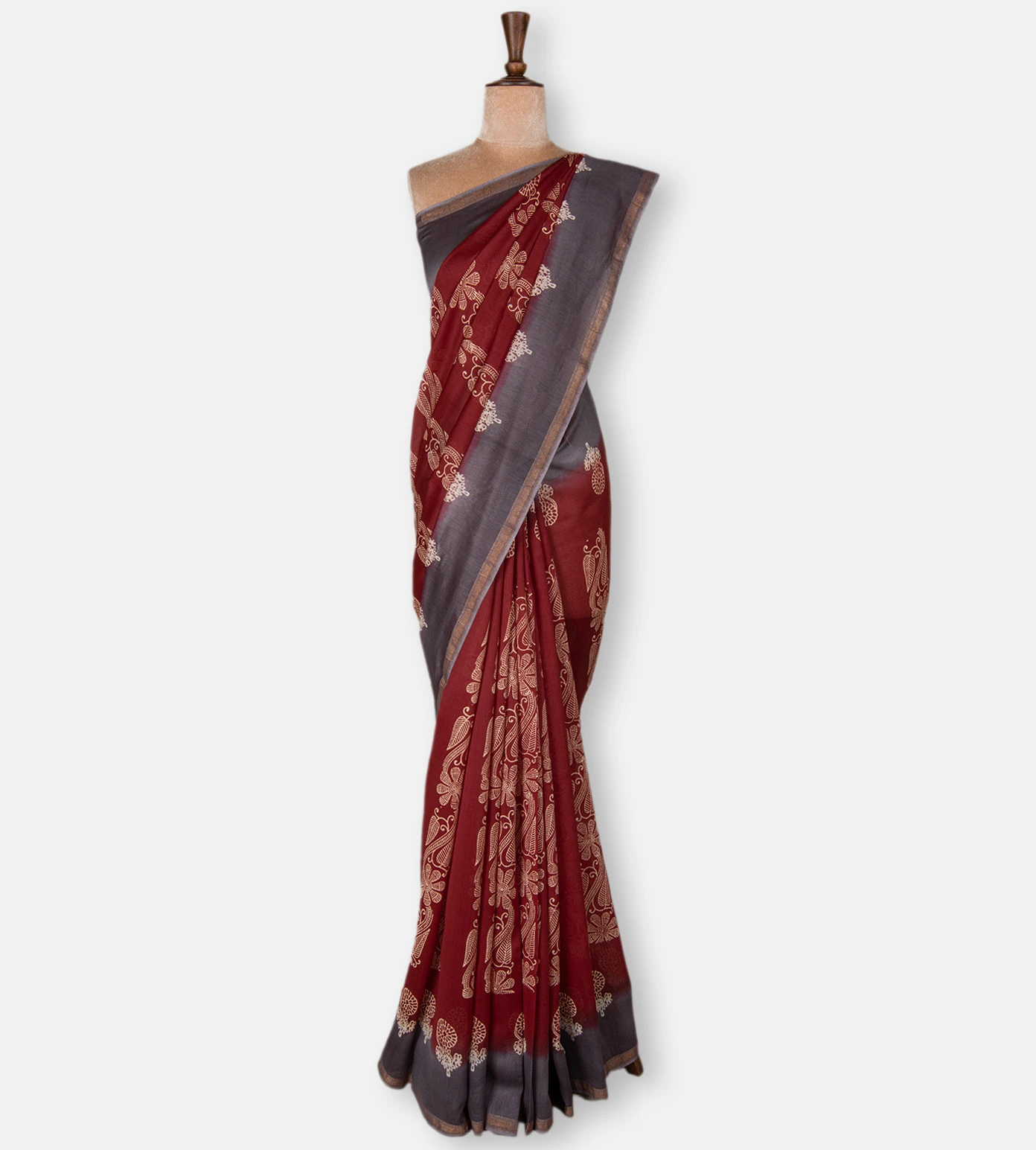 red-chanderi-cotton-saree-d09124423-b