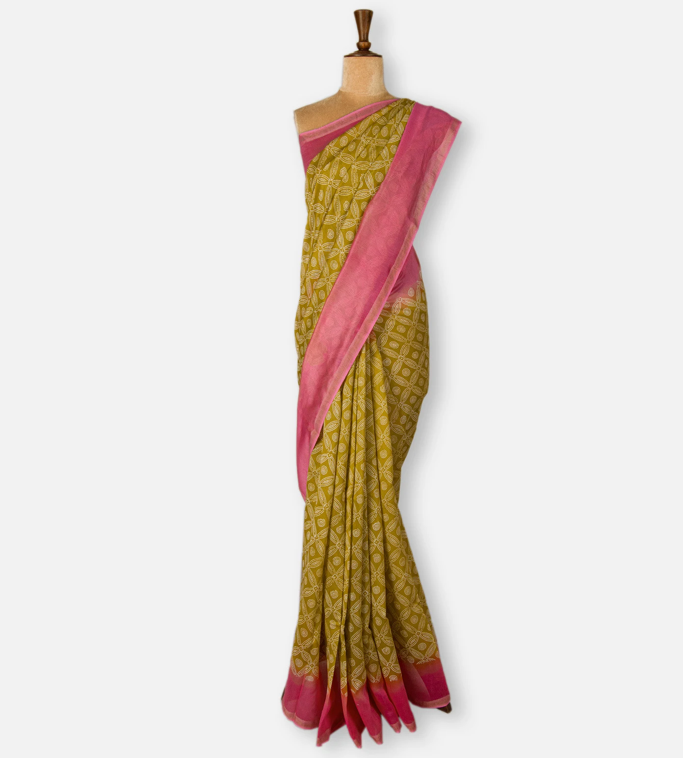 green-chanderi-cotton-saree-d09124424-b