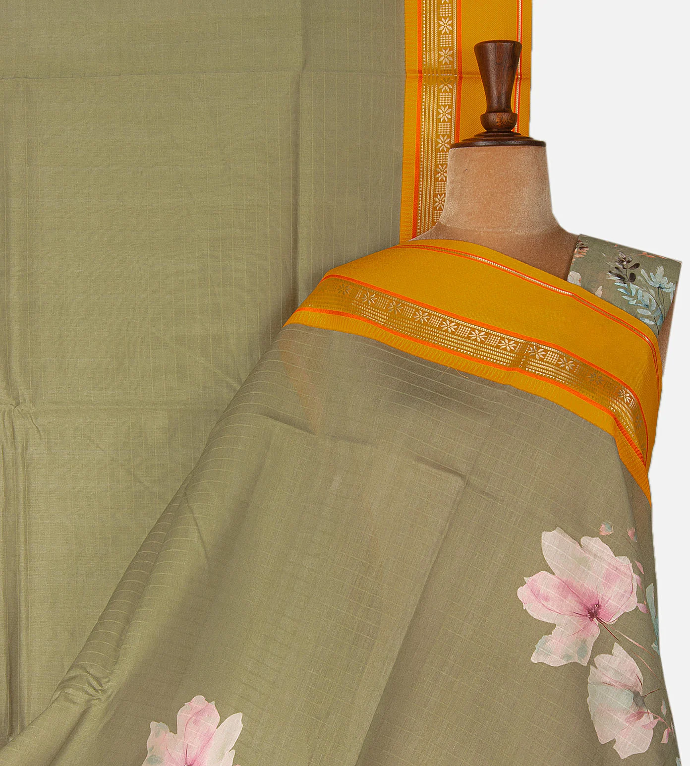 olive-green-chanderi-cotton-saree-d11135138-a