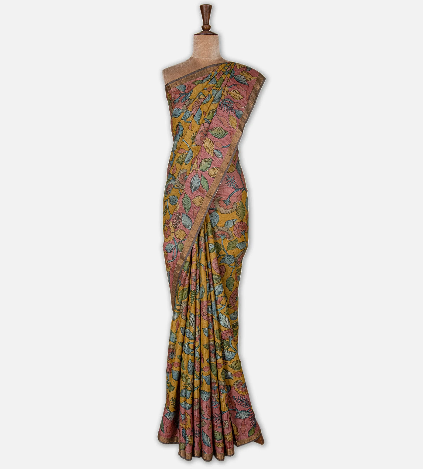 yellow-tussar-kalamkari-saree-e02149204-b