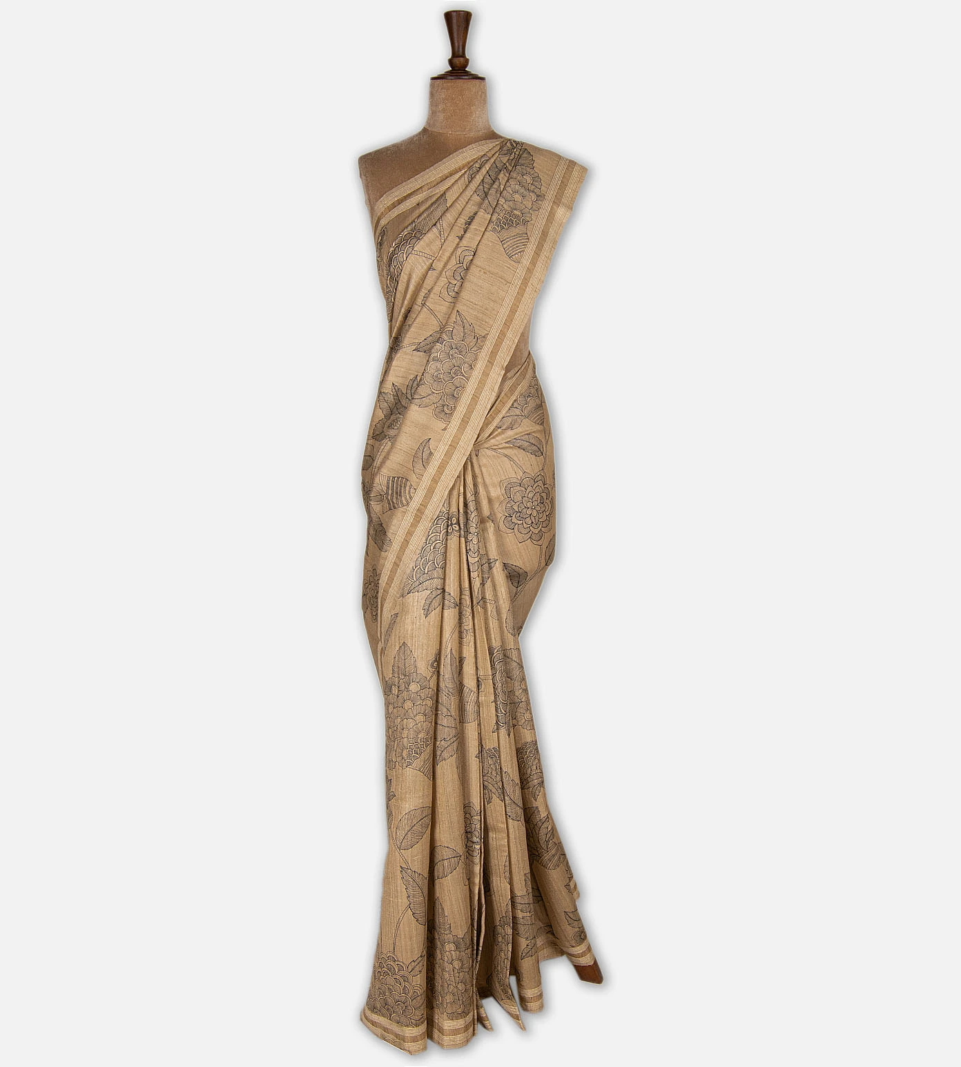 beige-tussar-saree-d09124105-b