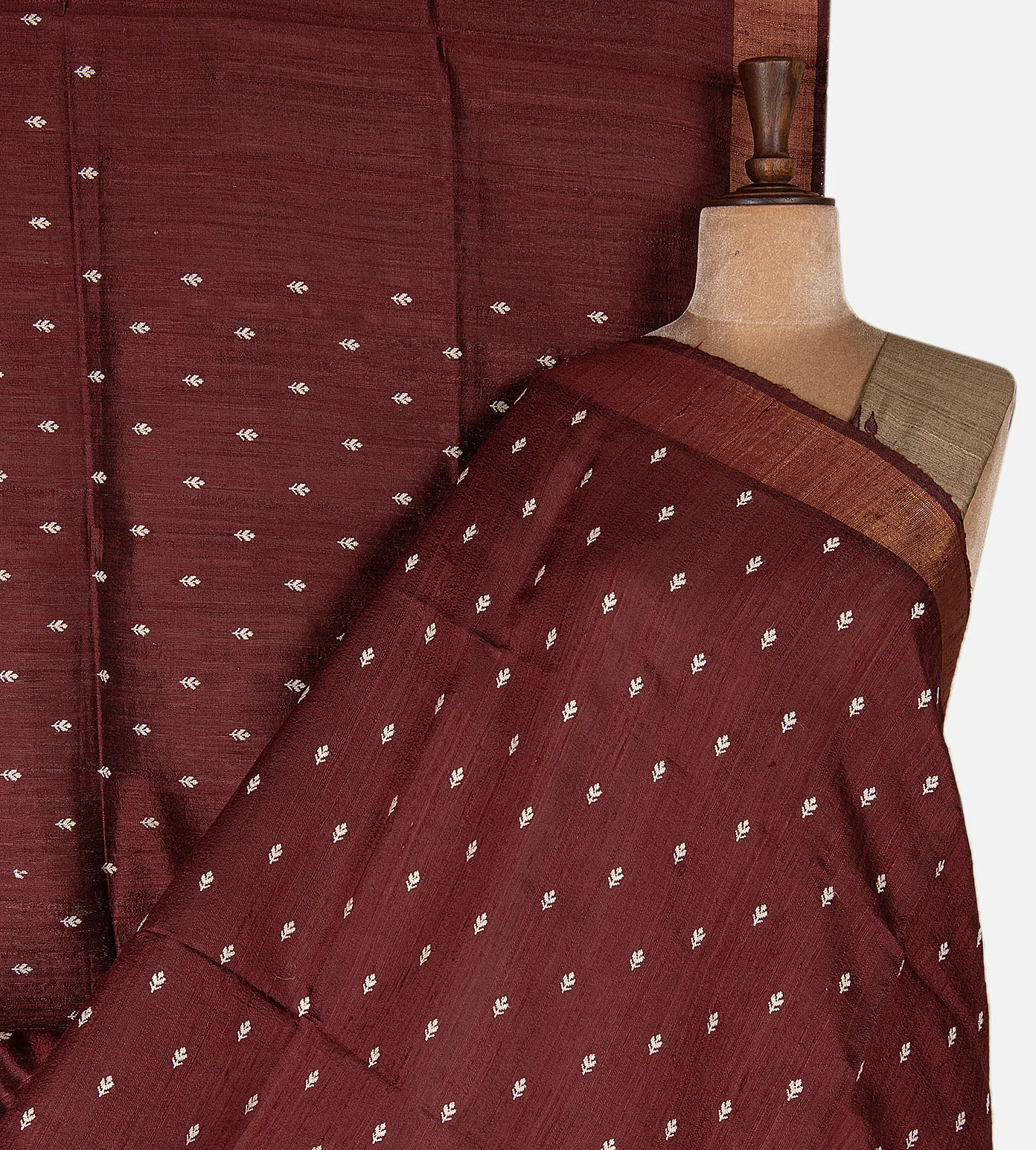 red-tussar-saree-d11136086-a