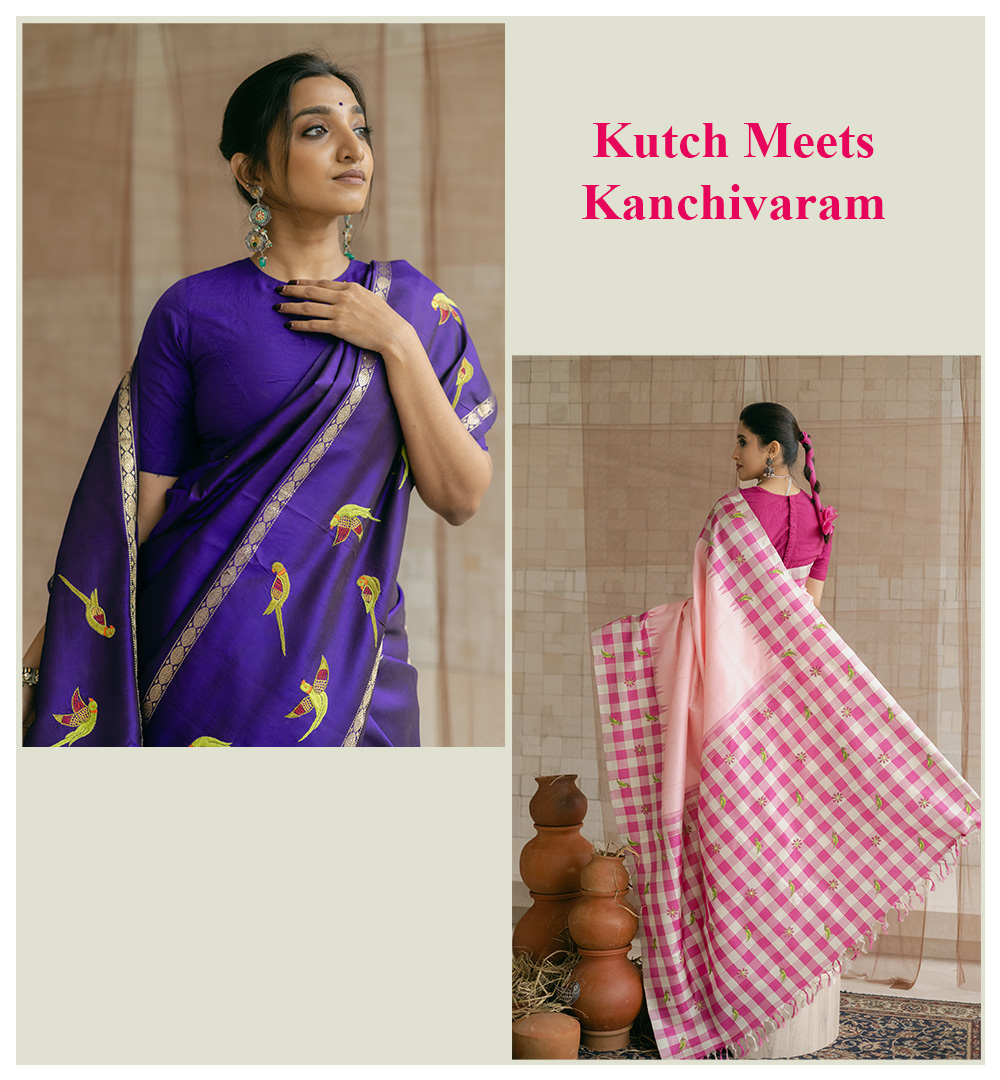 Kutch Meets Kanchivaram: The Magic of Ahir Embroidery on Silk Sarees-3