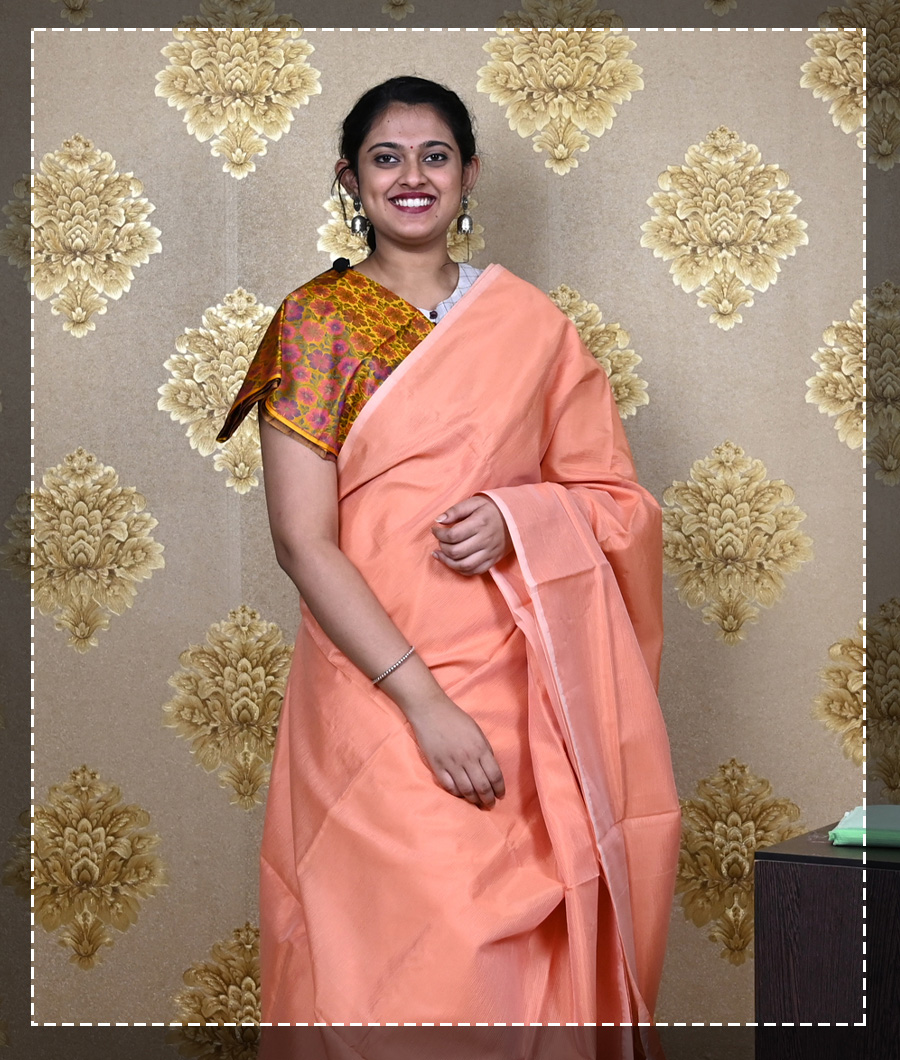 White and silver mangalagiri Pattu saree