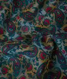 BLUE PAISLEY PRINTED CHANDERI COTTON SAREE2