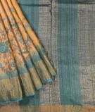 Desi Tussar with Kantha Embroidery Pastel Yellow1