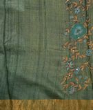 Desi Tussar with Kantha Embroidery Pastel Yellow3