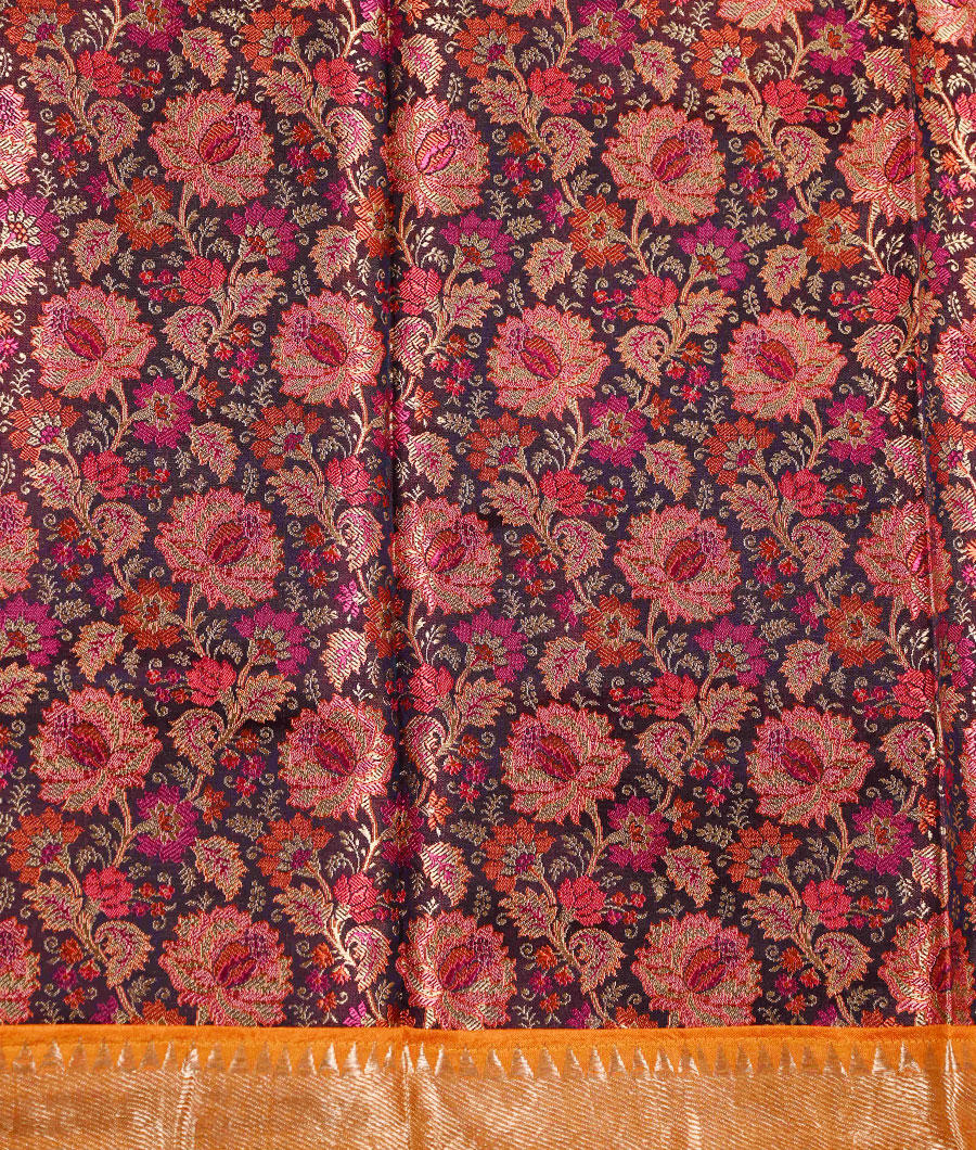 Barbie Pink Mangalgiri Kantha Work Saree