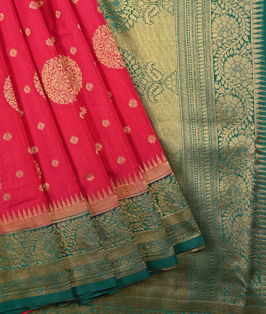 Fancy Attractive Wine Woven Banarasi Silk Saree With Blouse