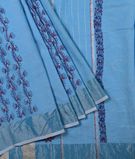 Blue Handloom Cotton Saree1