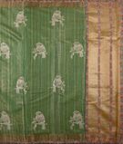 Forest Green Tissue Chanderi Saree3