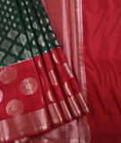 Green With Red Banaras Silk Saree1