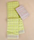 Handloom Mangalagiri Silk lime Yellow  Saree1