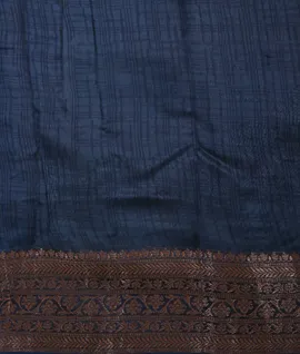 Navy  Blue Chanderi Silk Saree4