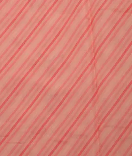 Peach With  Pink Flower Printed  Embroidery Border Tussar Saree4