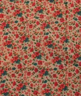 Pale Grey Kalamkari Applic Patch  Tussar Saree4